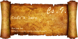Csók Imre névjegykártya