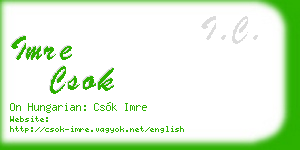 imre csok business card