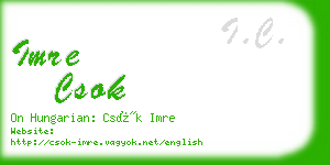 imre csok business card